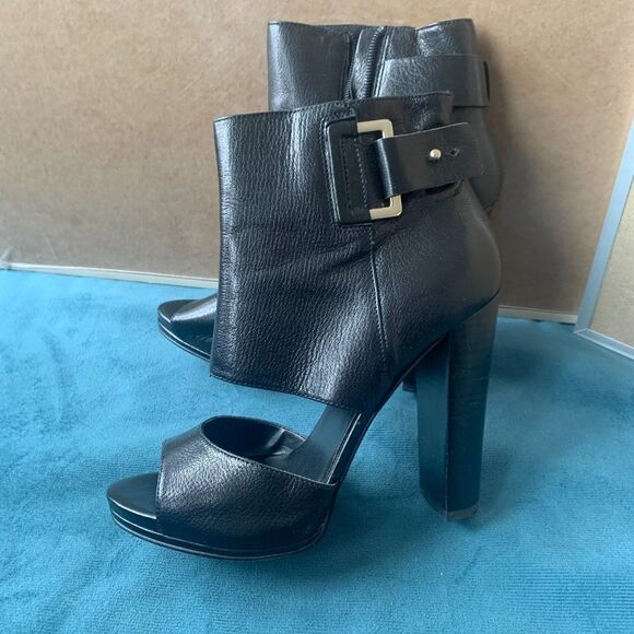 Nine West Leather Open Toe Boots 7.5 - Picture 14 of 14